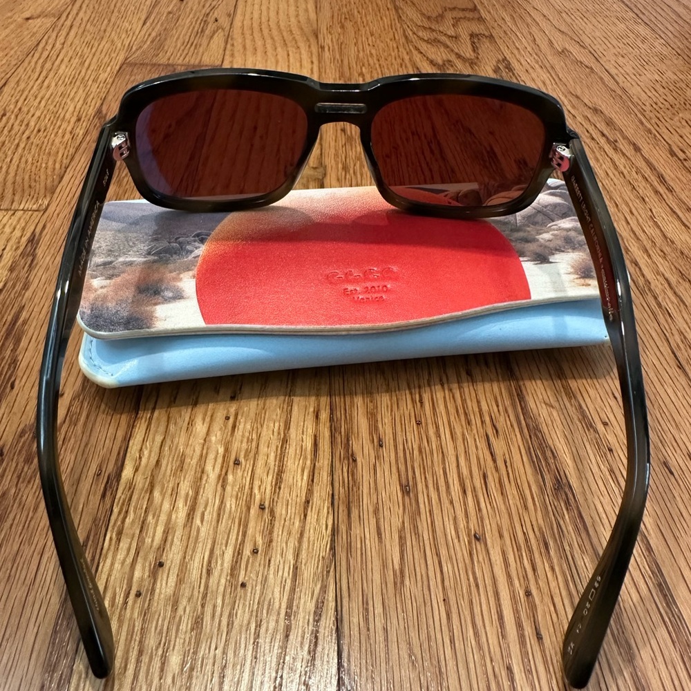 Garrett Leight Mossimo Alba Black and Brown Sunglasses - Picture 2 of 9